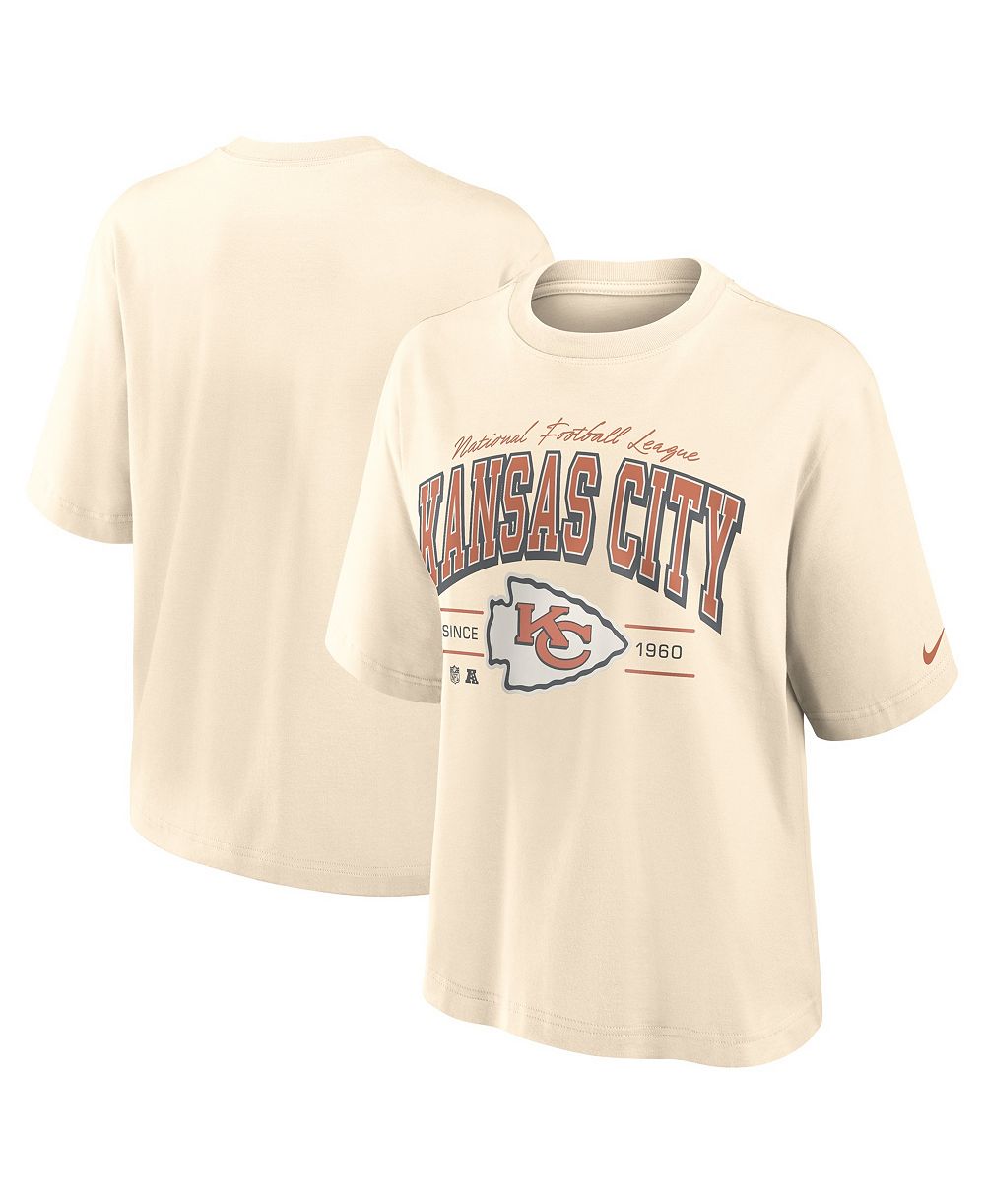 Nike Women's Cream Kansas City Chiefs Vintage Mod Boxy T-Shirt