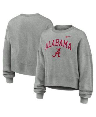 Nike Women's Heather Gray Alabama Crimson Tide Oversized Phoenix Arch Pullover Sweatshirt