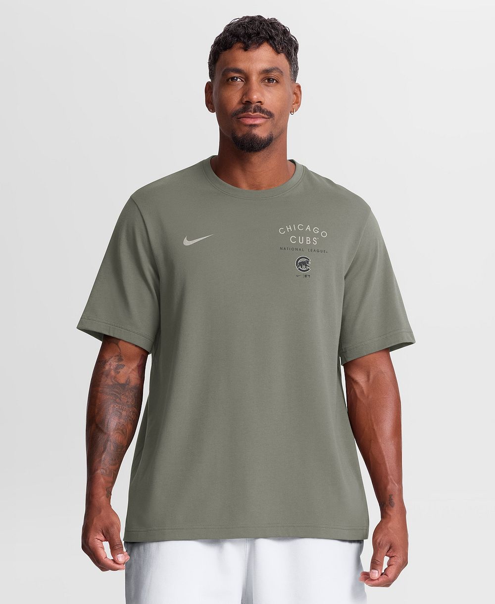 Nike Men's Olive Chicago Cubs Statement Dri-FIT Primary T-Shirt
