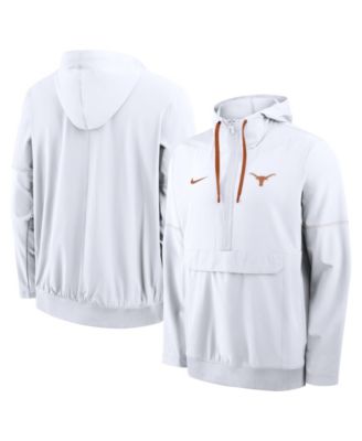 Nike Мужское худи-анорак с полумолнией Texas Longhorns 2026 Sideline White