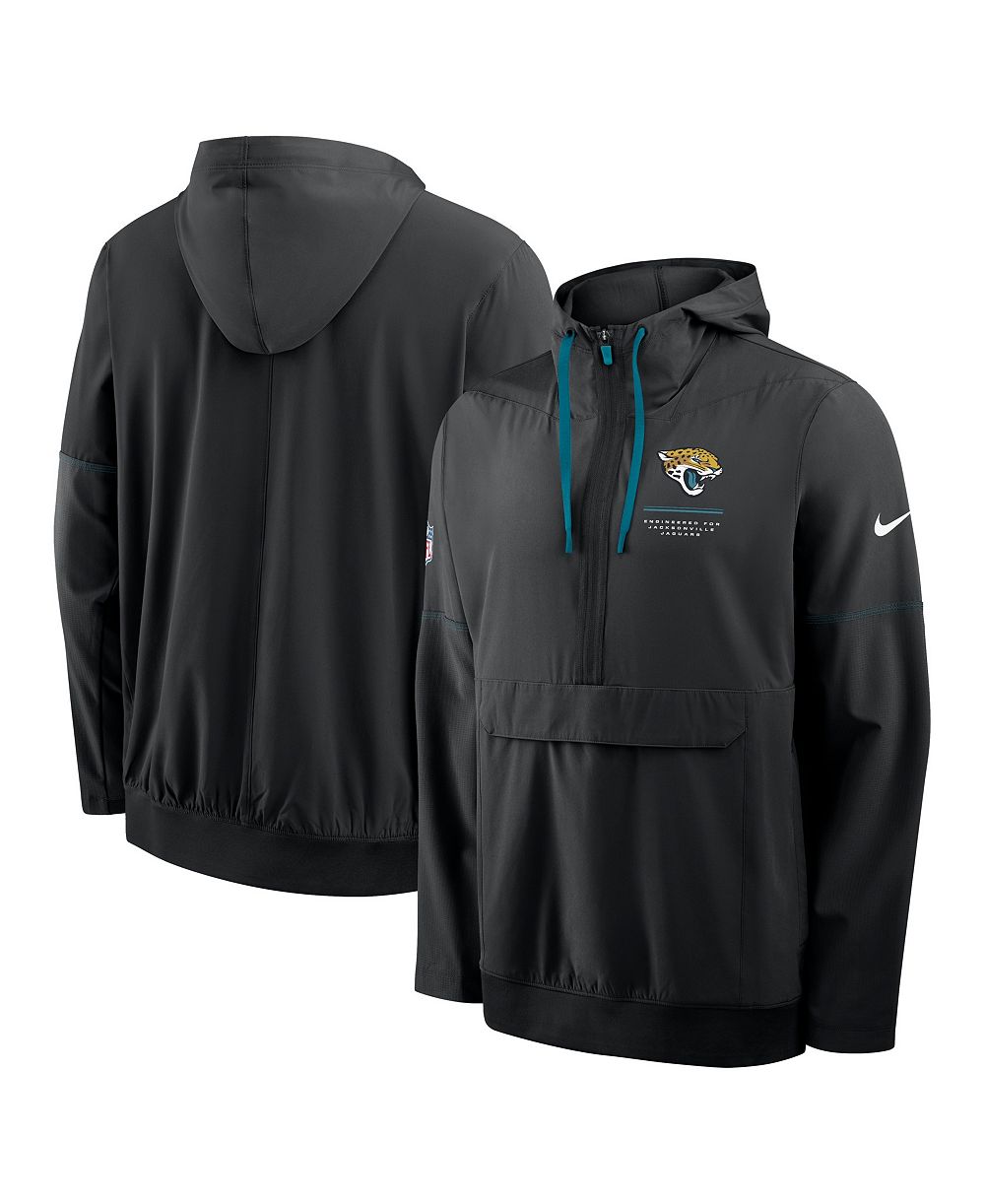 Nike Men's Black Jacksonville Jaguars Sideline Anorak Half-Zip Hoodie