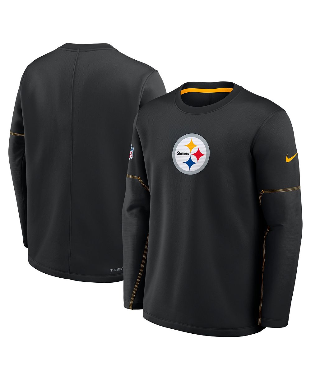 Nike Мужская черная толстовка Nike Pittsburgh Steelers Sideline Coaches Midweight Therma-FIT
