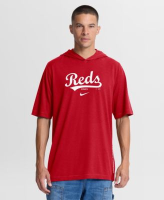 Мужская толстовка Nike Red Cincinnati Reds Arched Wordmark Tri-Blend Hooded T-Shirt