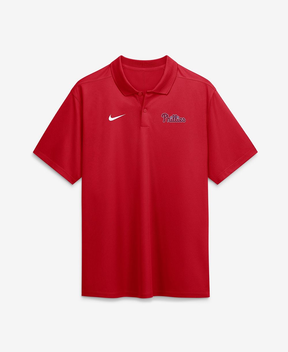 Мужская рубашка Nike Red Philadelphia Phillies Dri-FIT Victory Polo