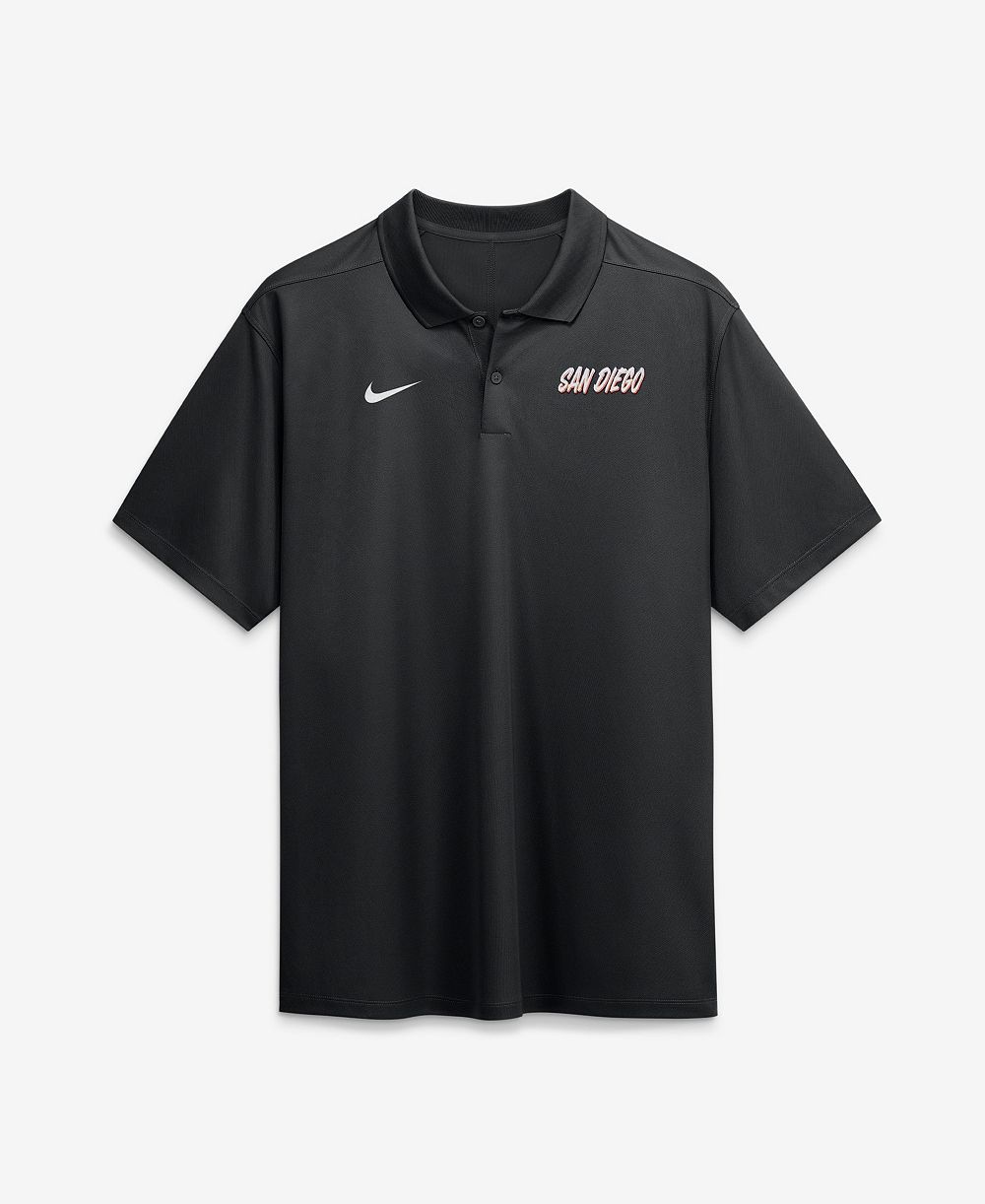 Nike Men's Black San Diego Padres City Connect Victory Dri-FIT Polo Shirt