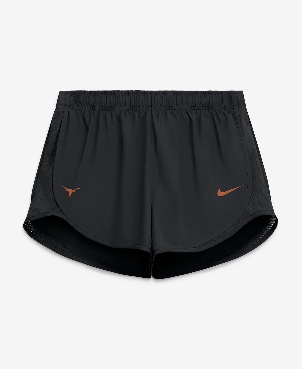 Nike Women's Black Texas Longhorns Tempo Mid-Rise Dri-FIT Shorts