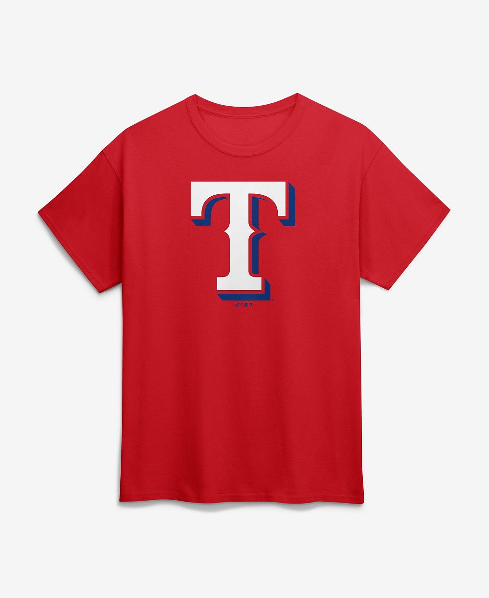 Мужская Logo Athletic Red Texas Rangers T-Shirt
