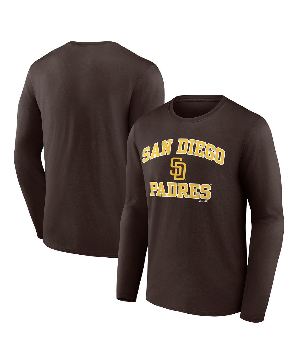 Мужская футболка Logo Athletic San Diego Padres Heart & Soul с длинным рукавом, коричневая