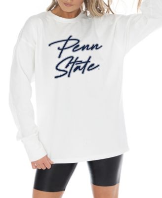 Gameday Couture Women's White Penn State Nittany Lions Midweight Oversized Long Sleeve T-Shirt