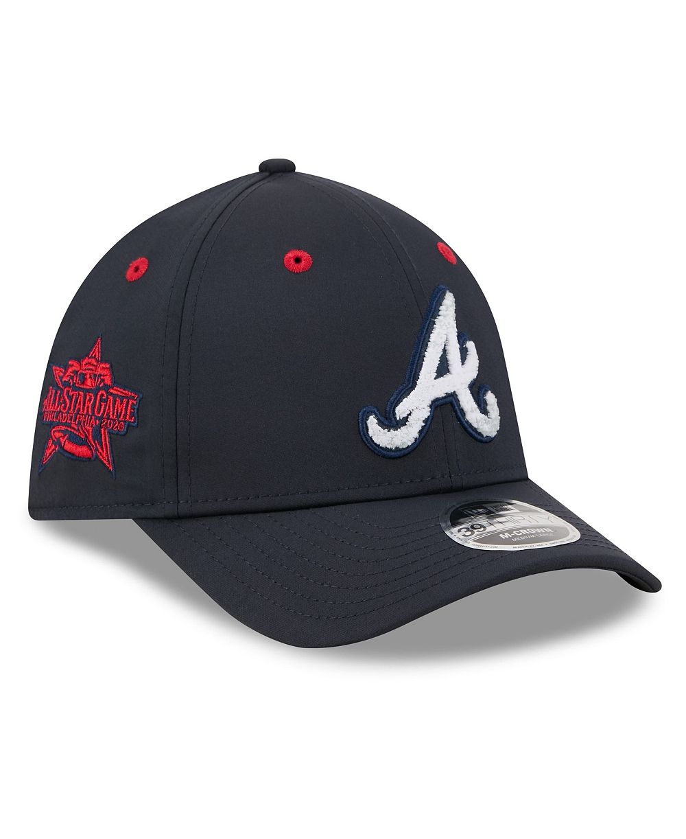 Мужская кепка New Era Navy Atlanta Braves 2026 MLB All-Star Game Workout 39THIRTY M-Crown Flex