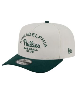 New Era Men's Cream/Dark Green Philadelphia Phillies Chrome A-Frame 9FIFTY Snapback Hat
