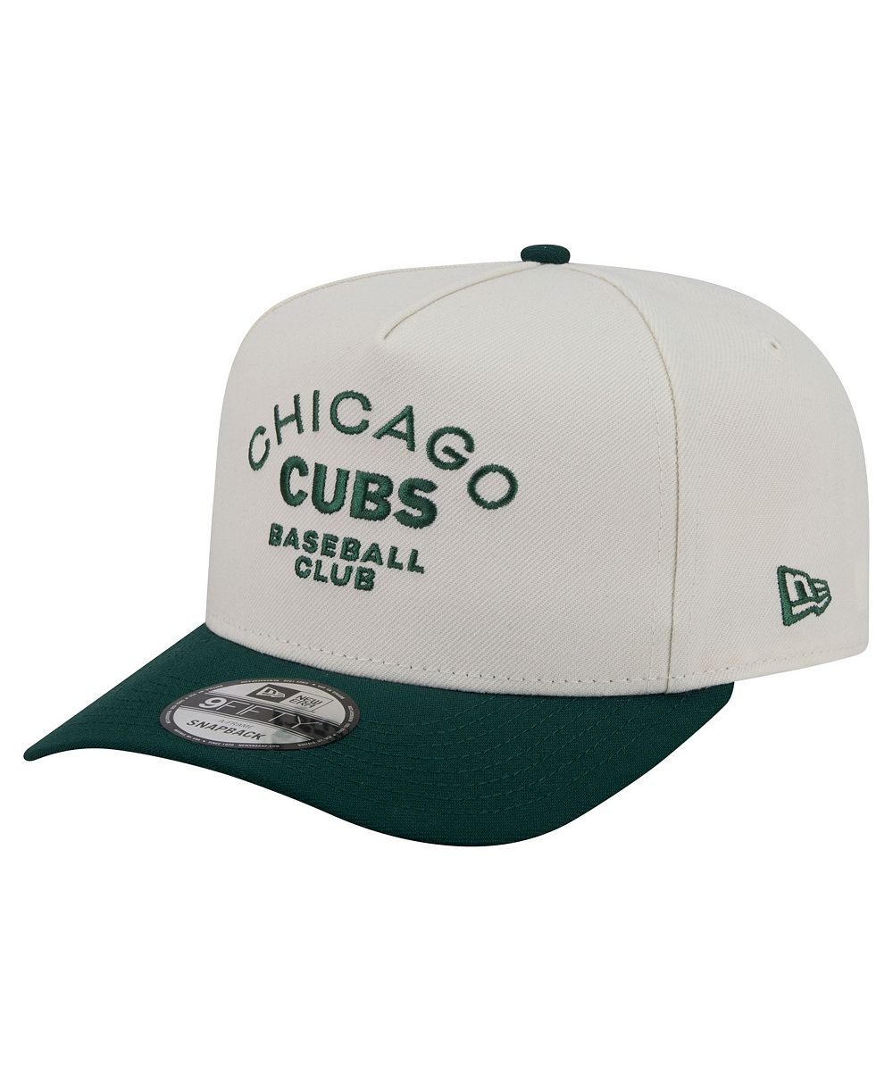 Мужская кепка New Era Cream/Dark Green Chicago Cubs Chrome A-Frame 9FIFTY Snapback