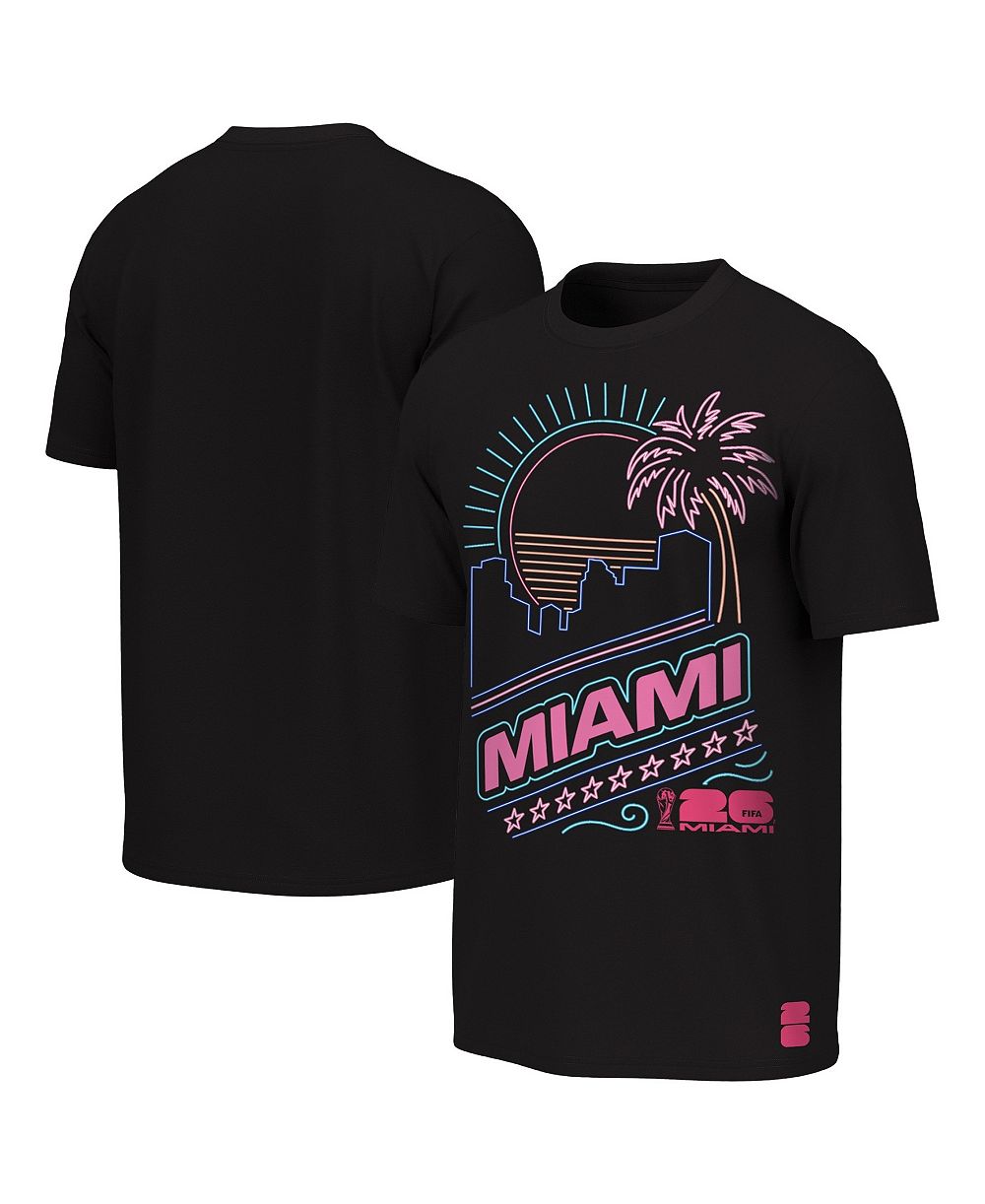 Outerstuff Big Boys and Girls Black FIFA World Cup 2026 Miami Neon City Night T-Shirt