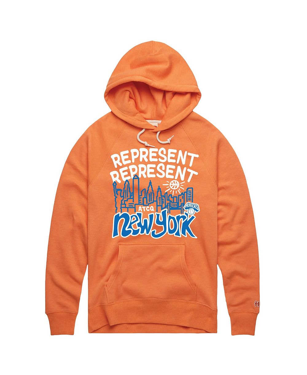 Homage X A Tribe Called Quest Мужская и Женская худи tri-blend New York Knicks Represent Orange