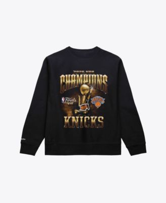 Мужская толстовка Mitchell & Ness Black New York Knicks 2026 NBA Finals Champions Crewneck
