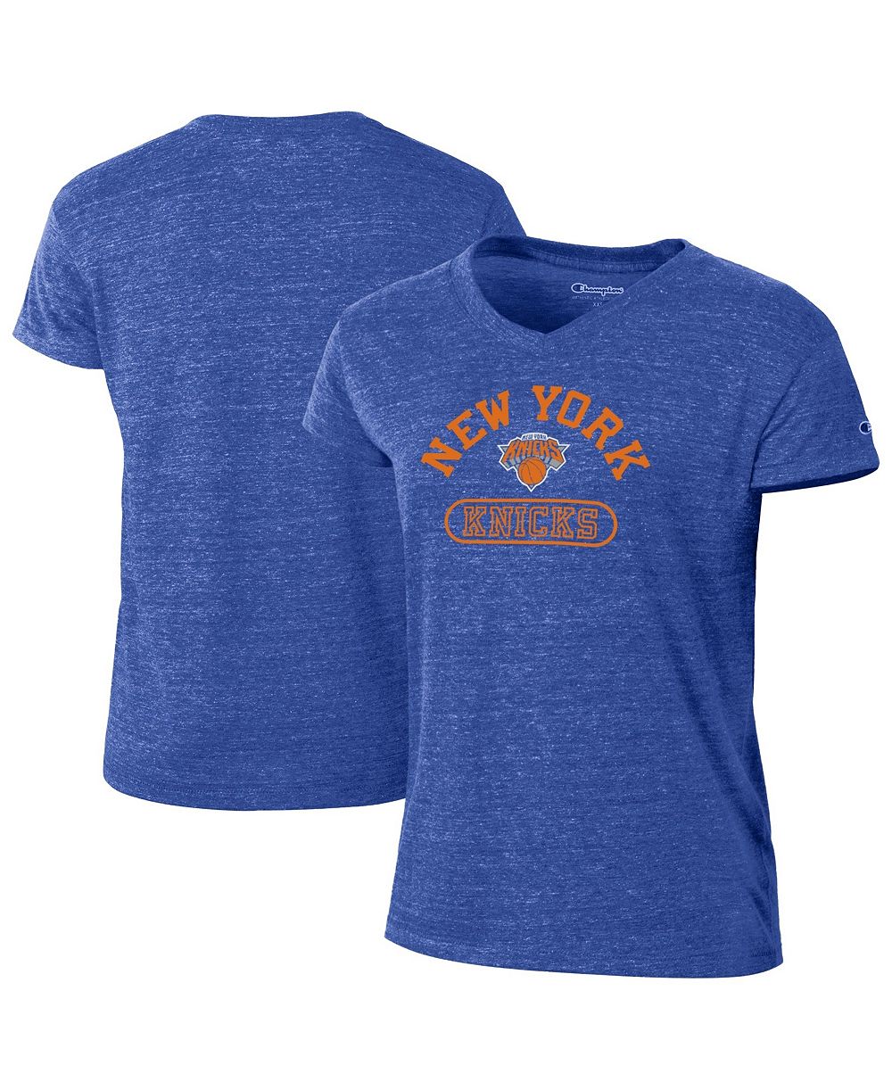 Champion Женская синяя футболка New York Knicks Tri-Blend V-Neck