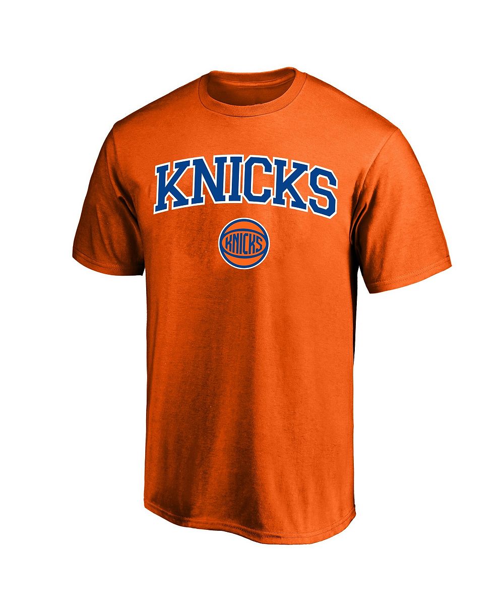 Мужская футболка Profile Orange New York Knicks Big and Tall Arch Over Logo
