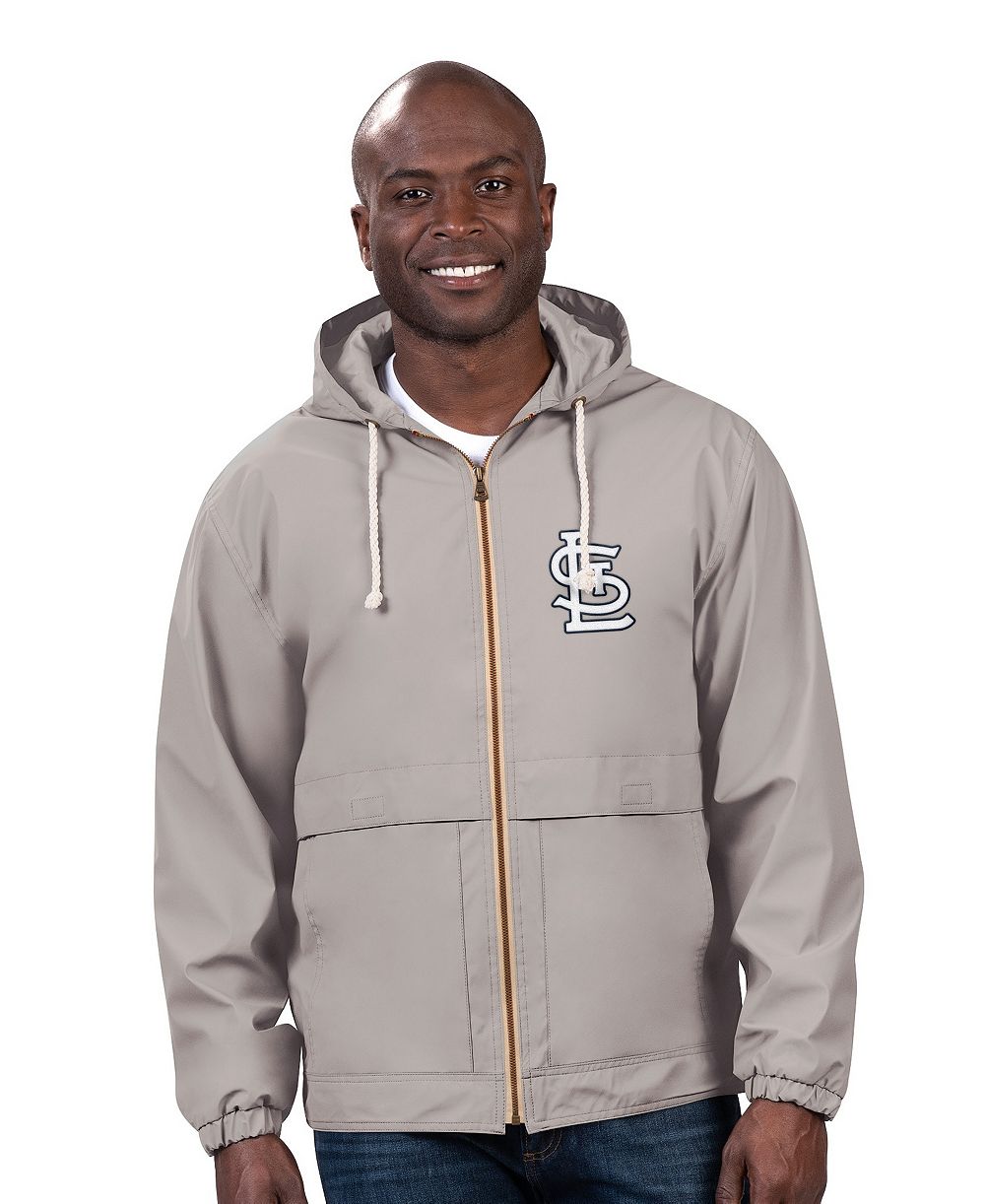 G-III Sports by Carl Banks Men's Gray St. Louis Cardinals Full-Zip Rain Jacket