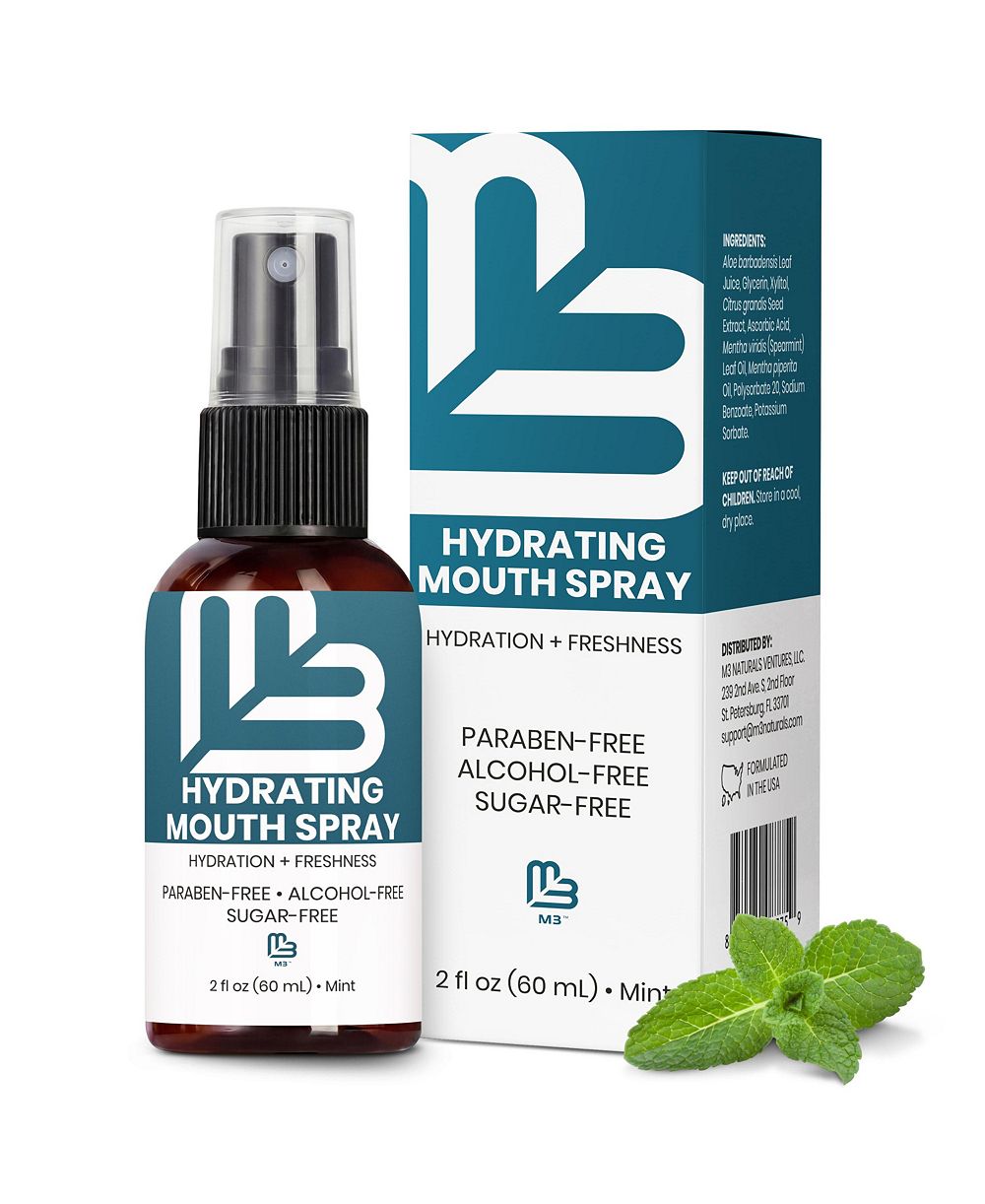M3 Hydrating Dry Mouth Spray, Mint Oral Moisture Spray, 2 Fluid Ounce