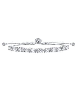 Bling Jewelry CZ Clear Tennis Bolo Bracelet