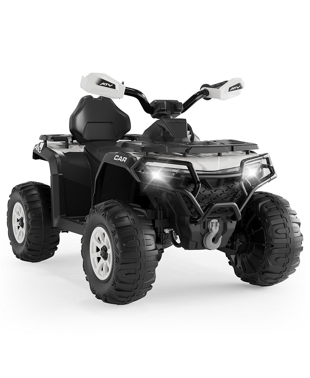 homfan  Electric Kids ATV 4-Wheeler Ride-On Car for Ages 3-8 - Dual Motors, Remote Control, LED Headlights, Music Player, Urgent Brake