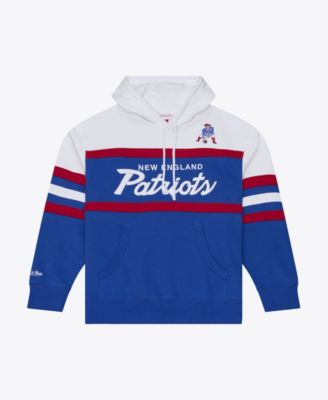 Mitchell & Ness мужской хлопковый свитшот с капюшоном с вышивкой тренера с логотипом New England Patriots