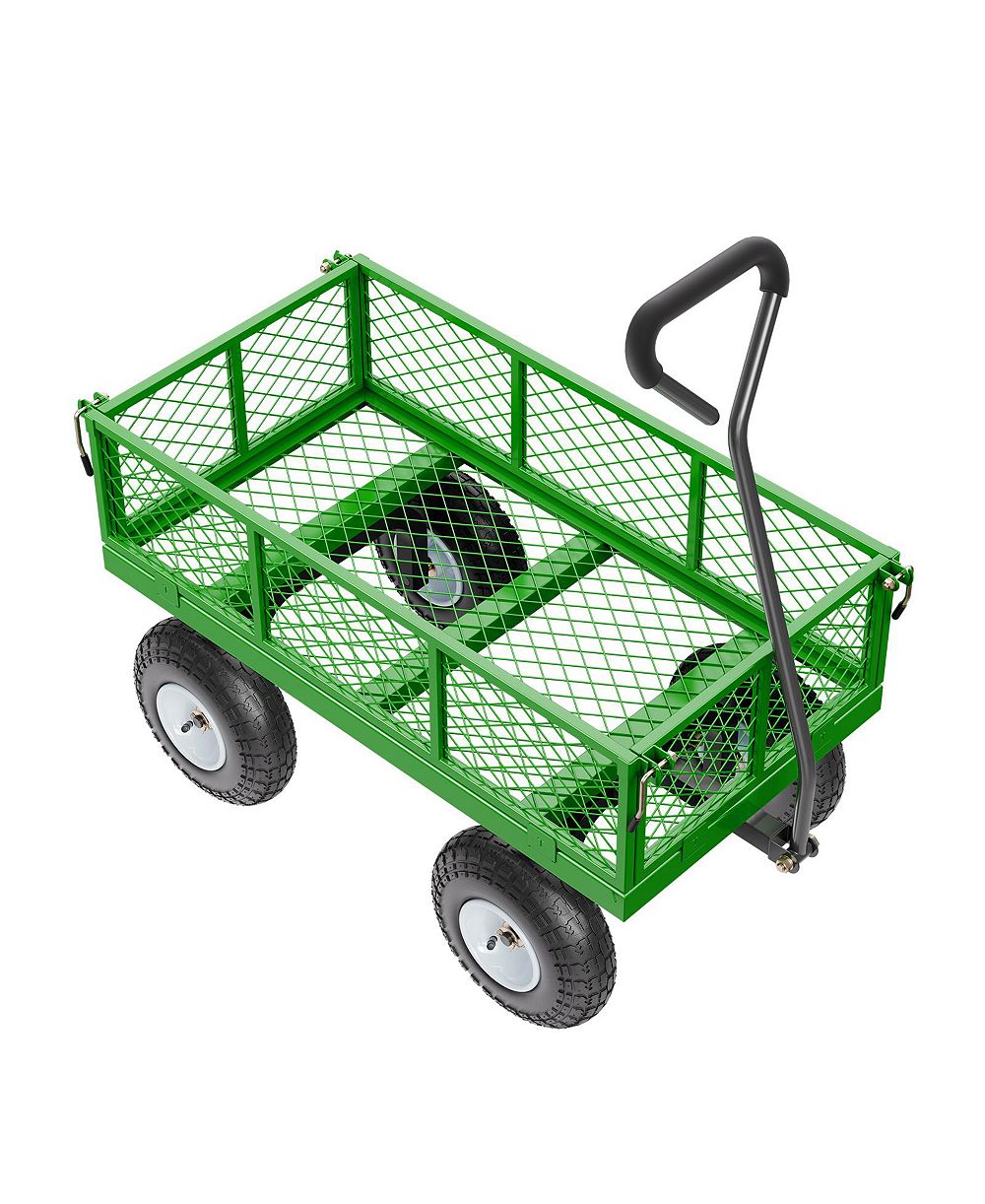 Стальная садовая тележка VEVOR, грузоподъемность 680lb, с шинами 10in
