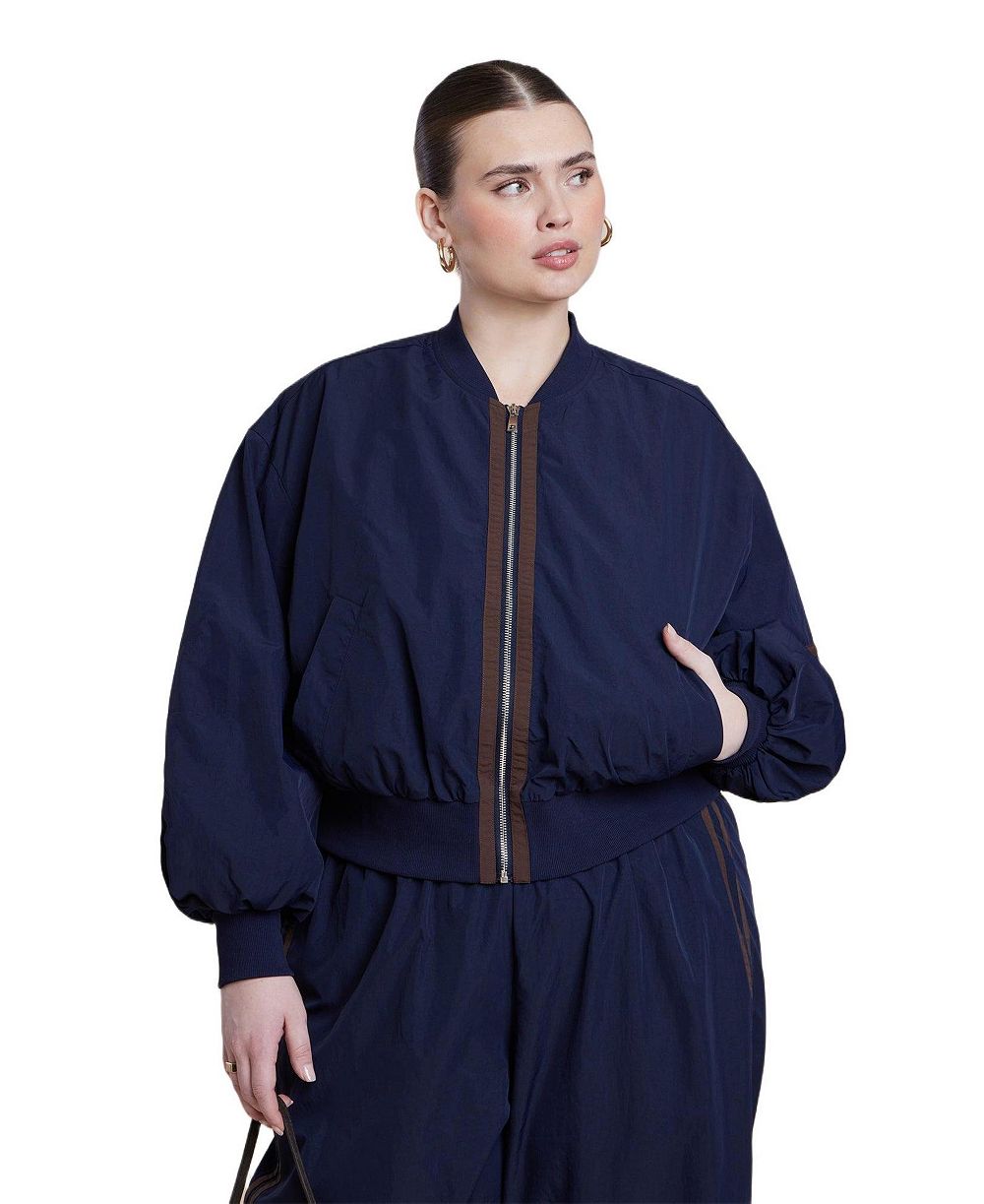 ELOQUII Women's Nylon Track Jacket