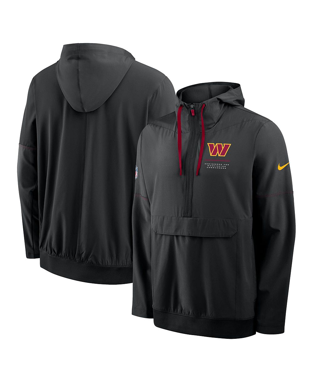 Nike Мужская куртка-анорак Washington Commanders Sideline Half-Zip Hooded Black