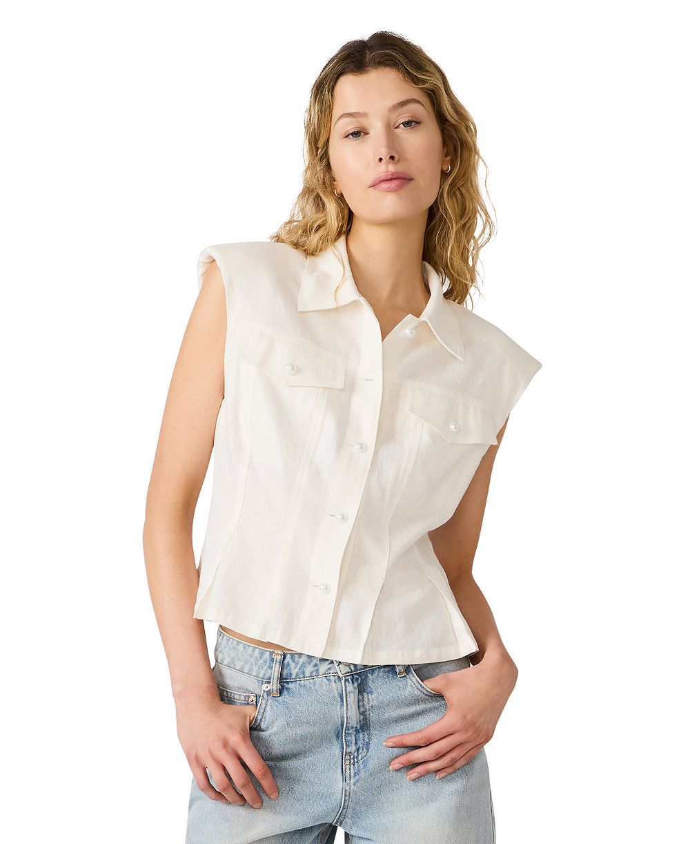 Женский топ Steve Madden Cassady Collared Neck