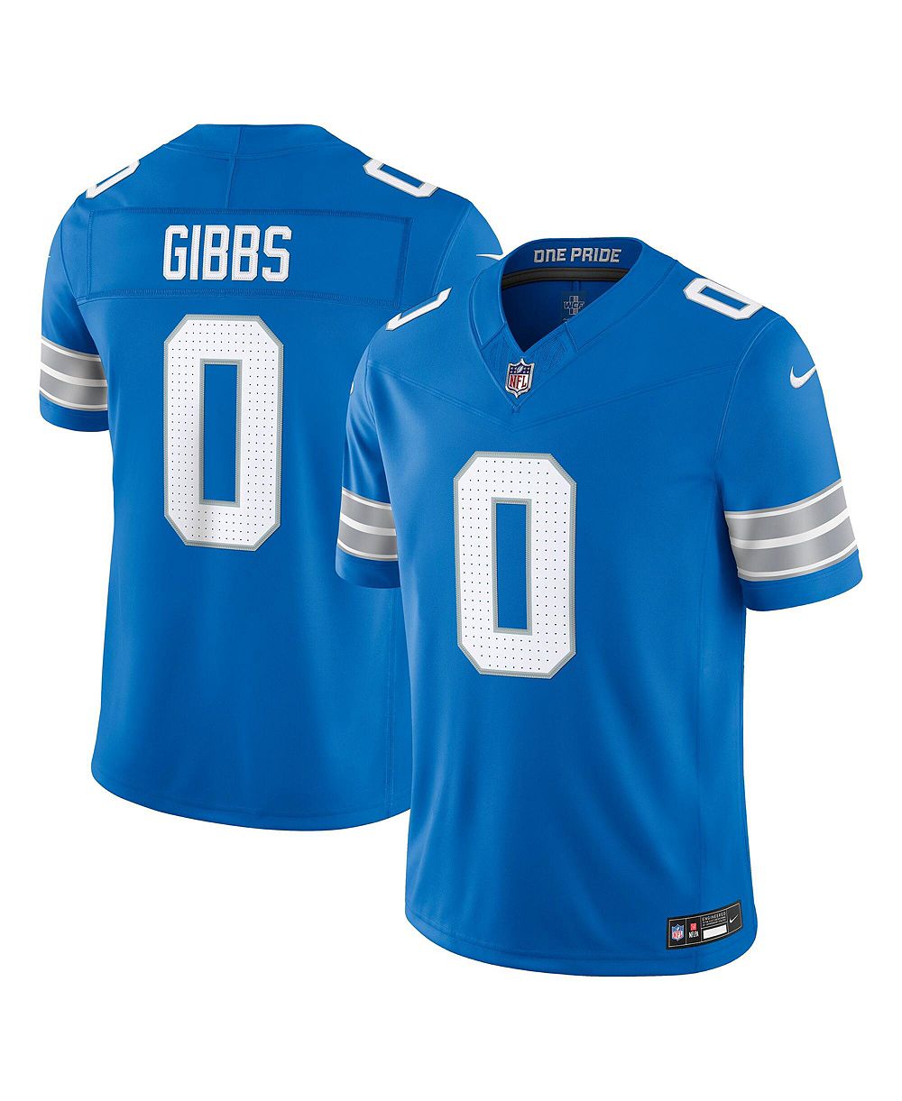 Мужская джерси Nike Jahmyr Gibbs Blue Detroit Lions Vapor F.U.S.E. Stitched Limited