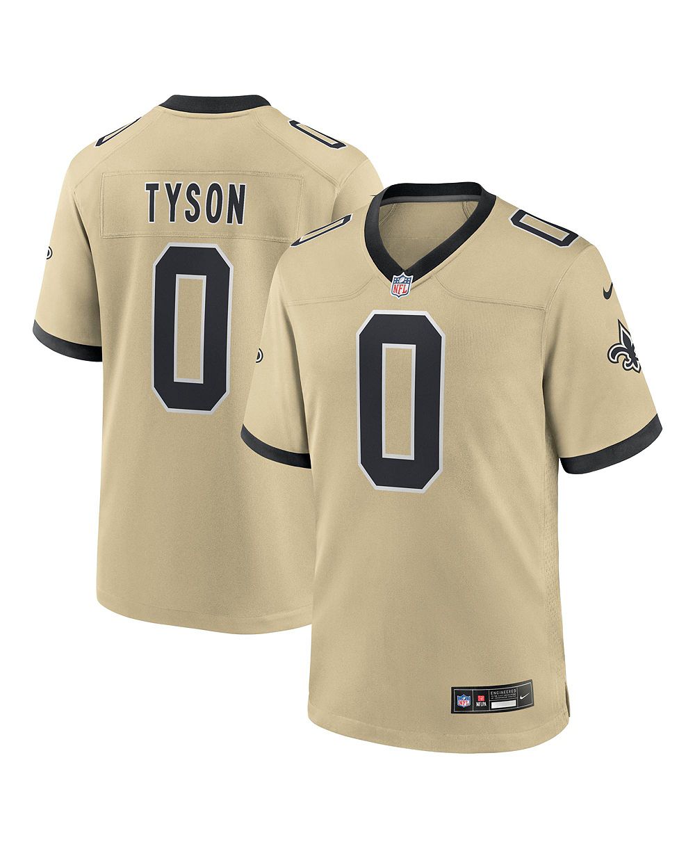 Мужская джерси Nike Jordyn Tyson Gold New Orleans Saints 2026 NFL Draft First Round Pick No. 8 Alternate Game