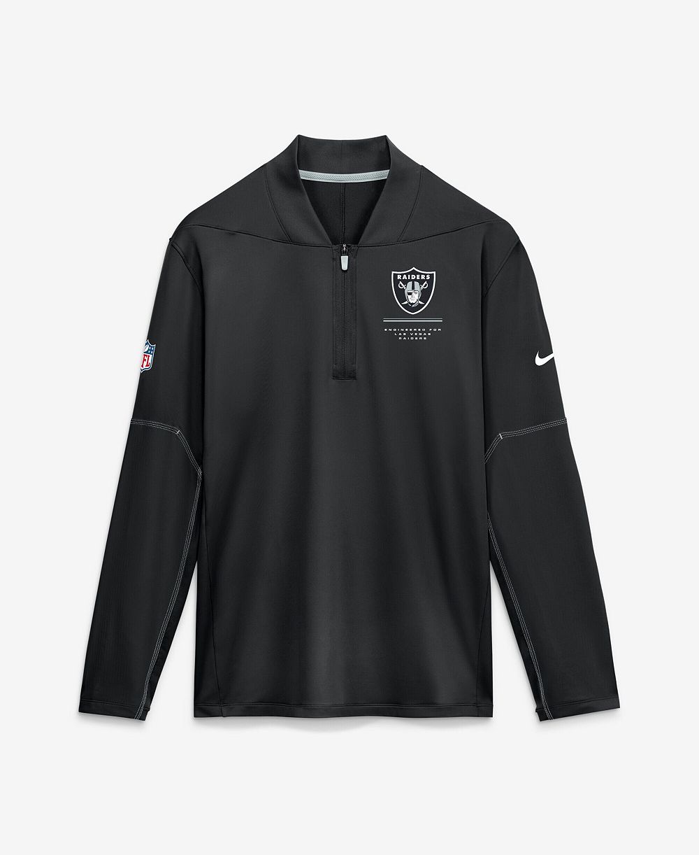 Nike Men's Black Las Vegas Raiders Sideline Dri-FIT Half-Zip Pullover