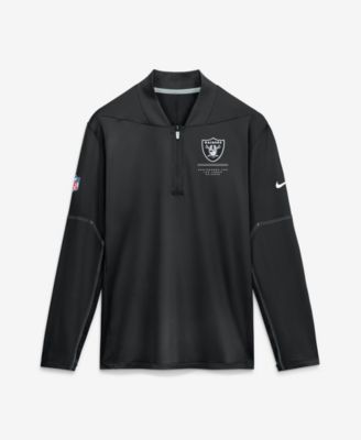 Nike Men's Black Las Vegas Raiders Sideline Dri-FIT Half-Zip Pullover