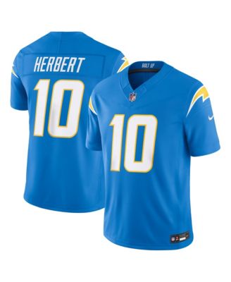 Nike Men's Justin Herbert Powder Blue Los Angeles Chargers Vapor F.U.S.E. Stitched Limited Jersey