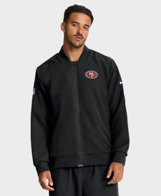 Мужская бомбер-куртка Nike Black San Francisco 49ers Sideline Full-Zip