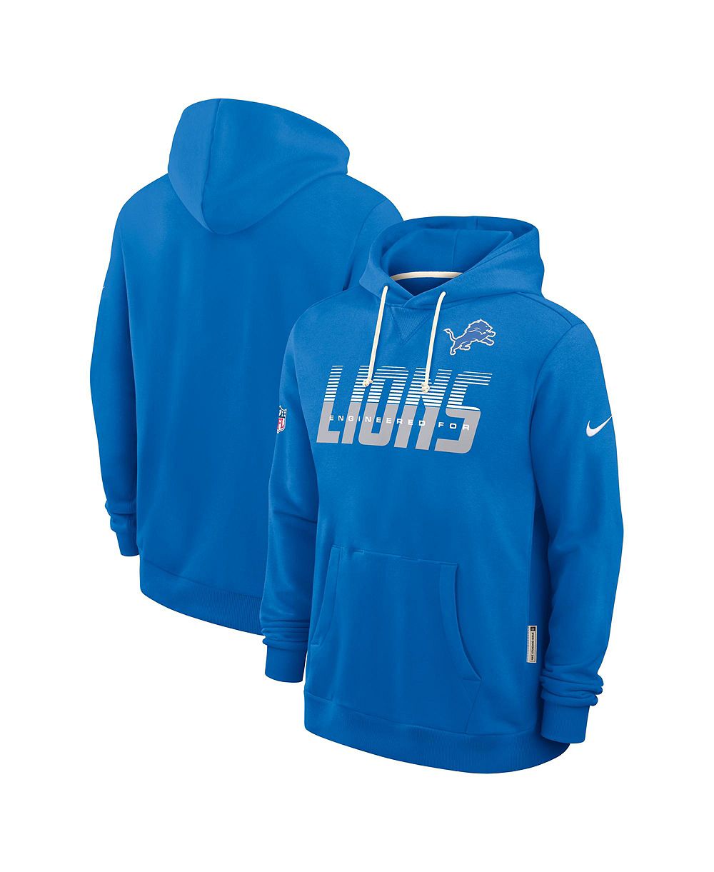 Мужское худи Nike Blue Detroit Lions Sideline Standard Issue Dri-FIT