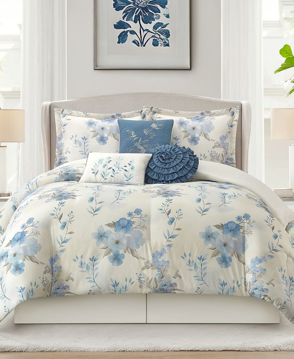 Stratford Park Karly Floral 7-Piece Comforter Set, Queen