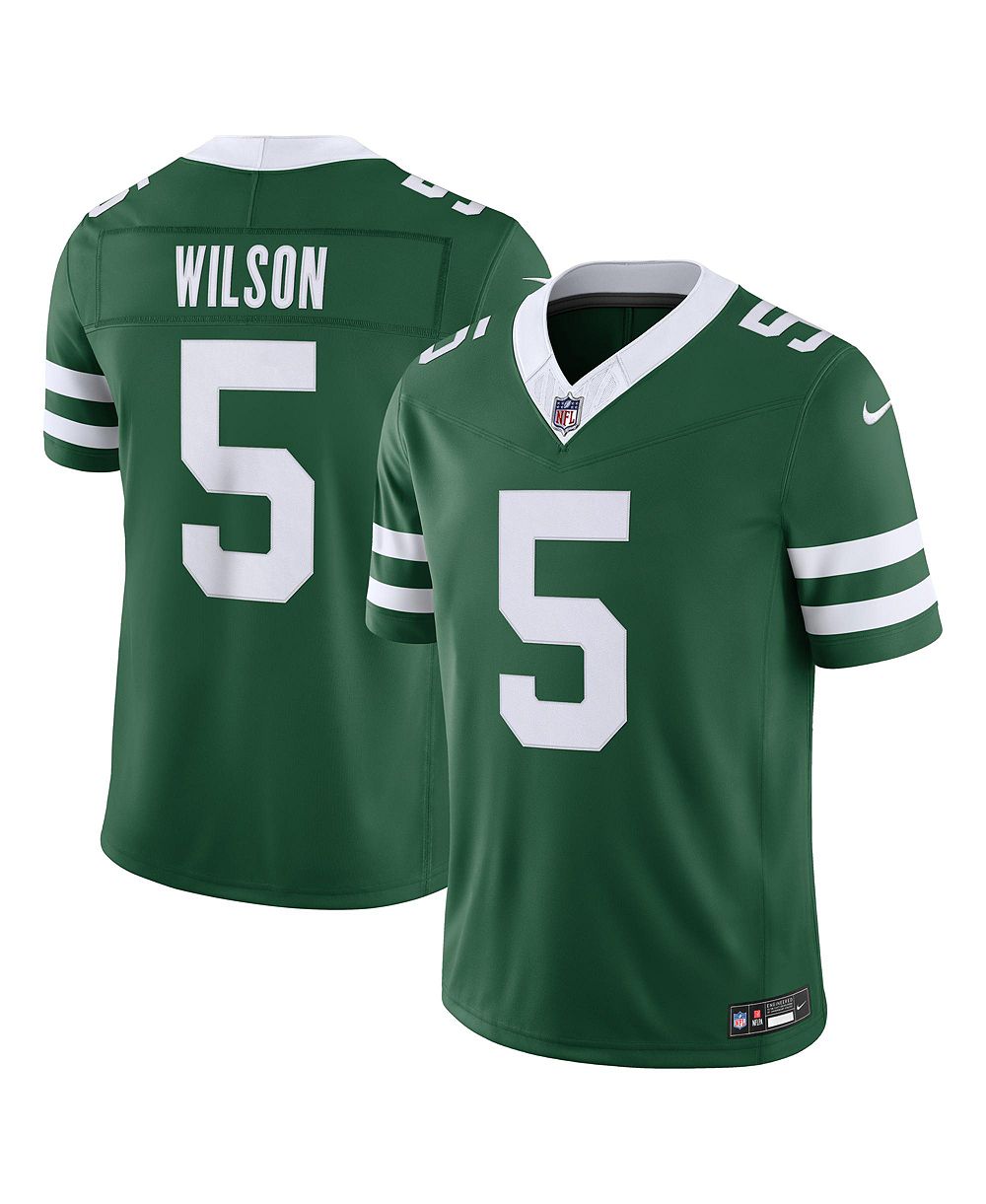 Мужская джерси Nike Green New York Jets Vapor F.U.S.E. Stitched Limited Garrett Wilson