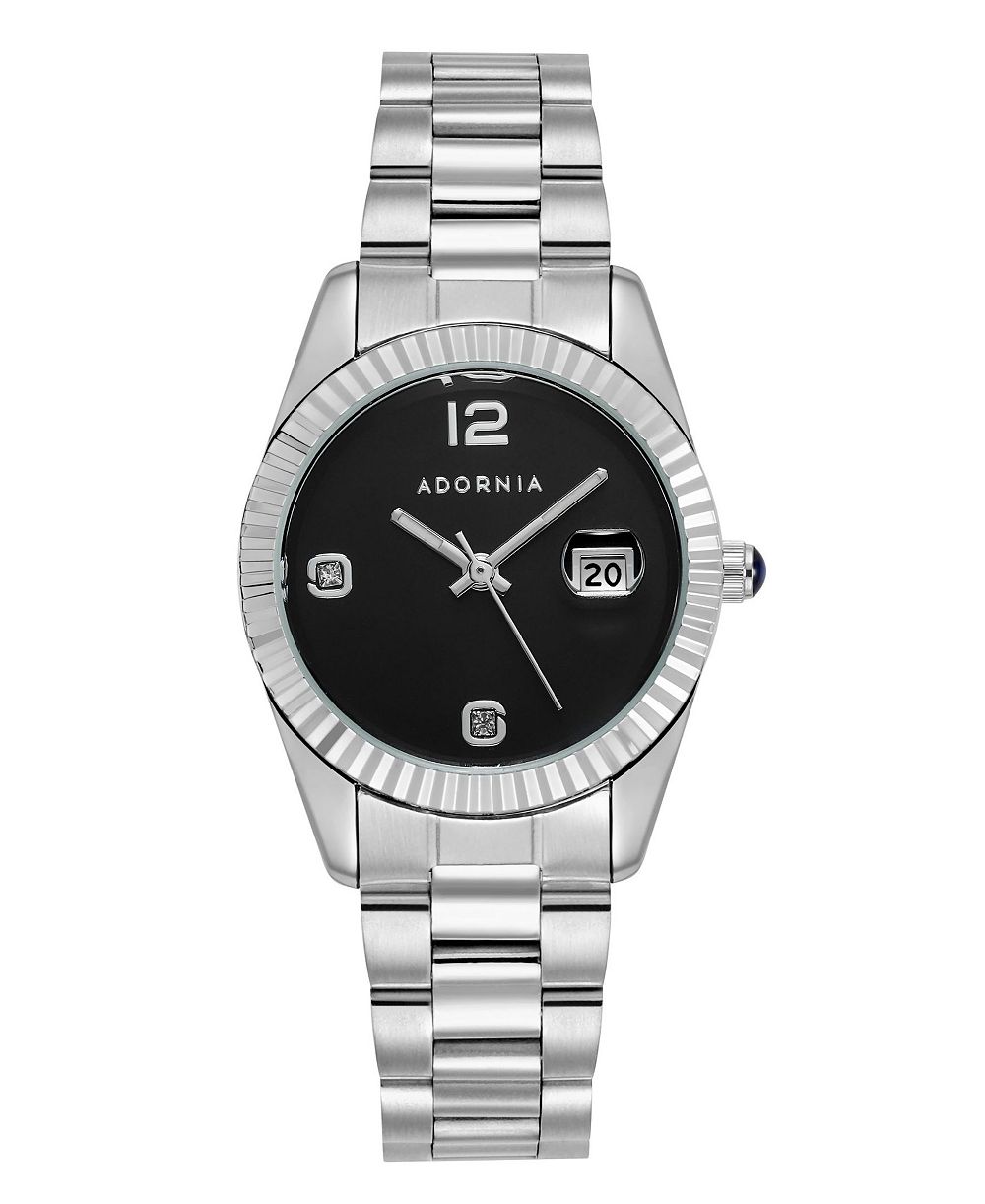 Женские часы ADORNIA Silver Rome Black Face