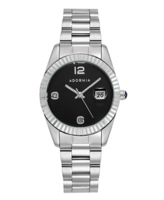 Женские часы ADORNIA Silver Rome Black Face