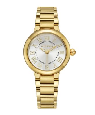 Женские классические часы ADORNIA Gold White Face