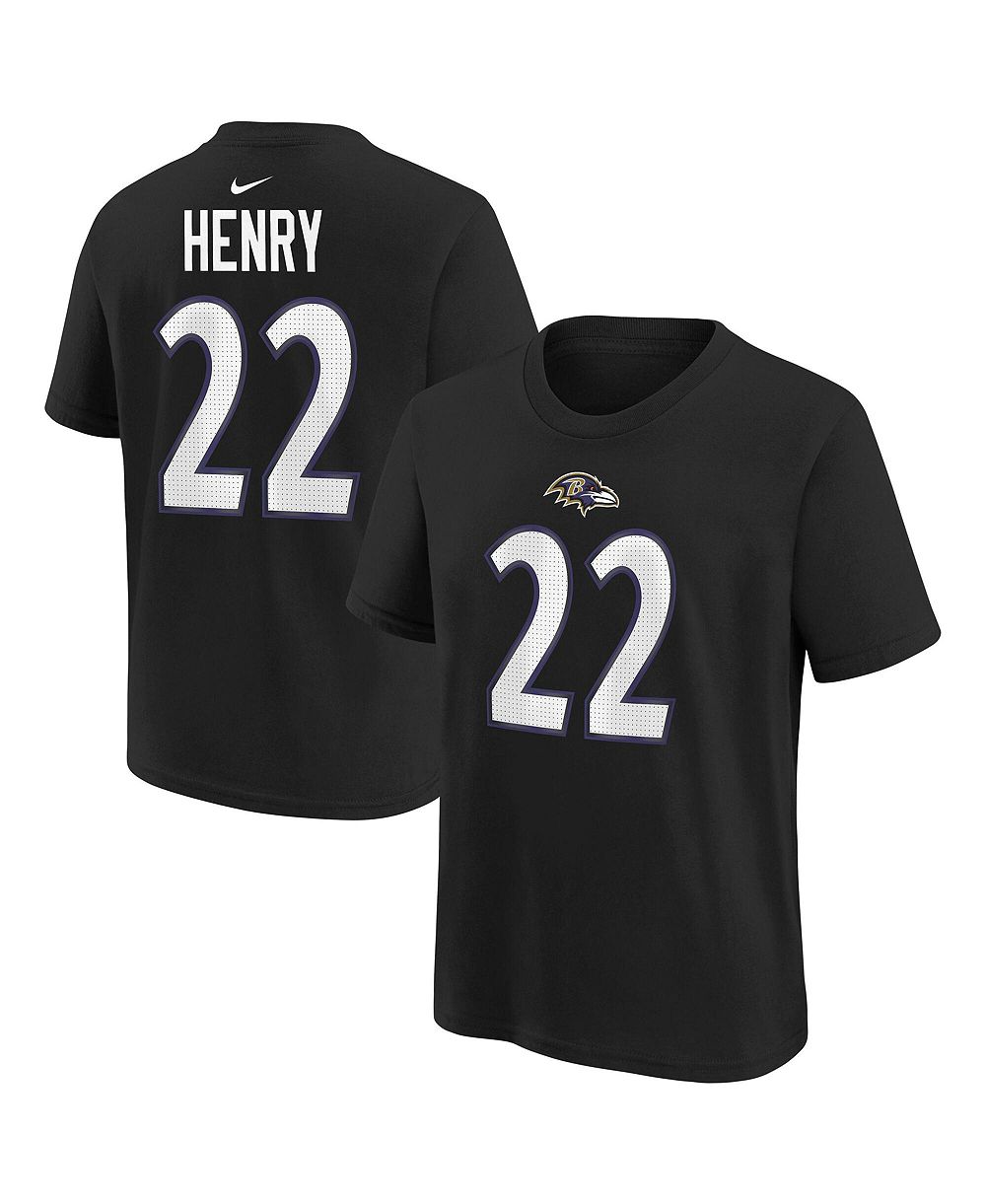 Nike футболка Derrick Henry Baltimore Ravens для мальчиков и девочек, черная