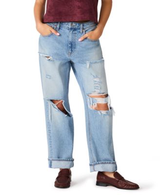 Steve Madden Women's Stevie Low-Rise Boyfriend Jeans