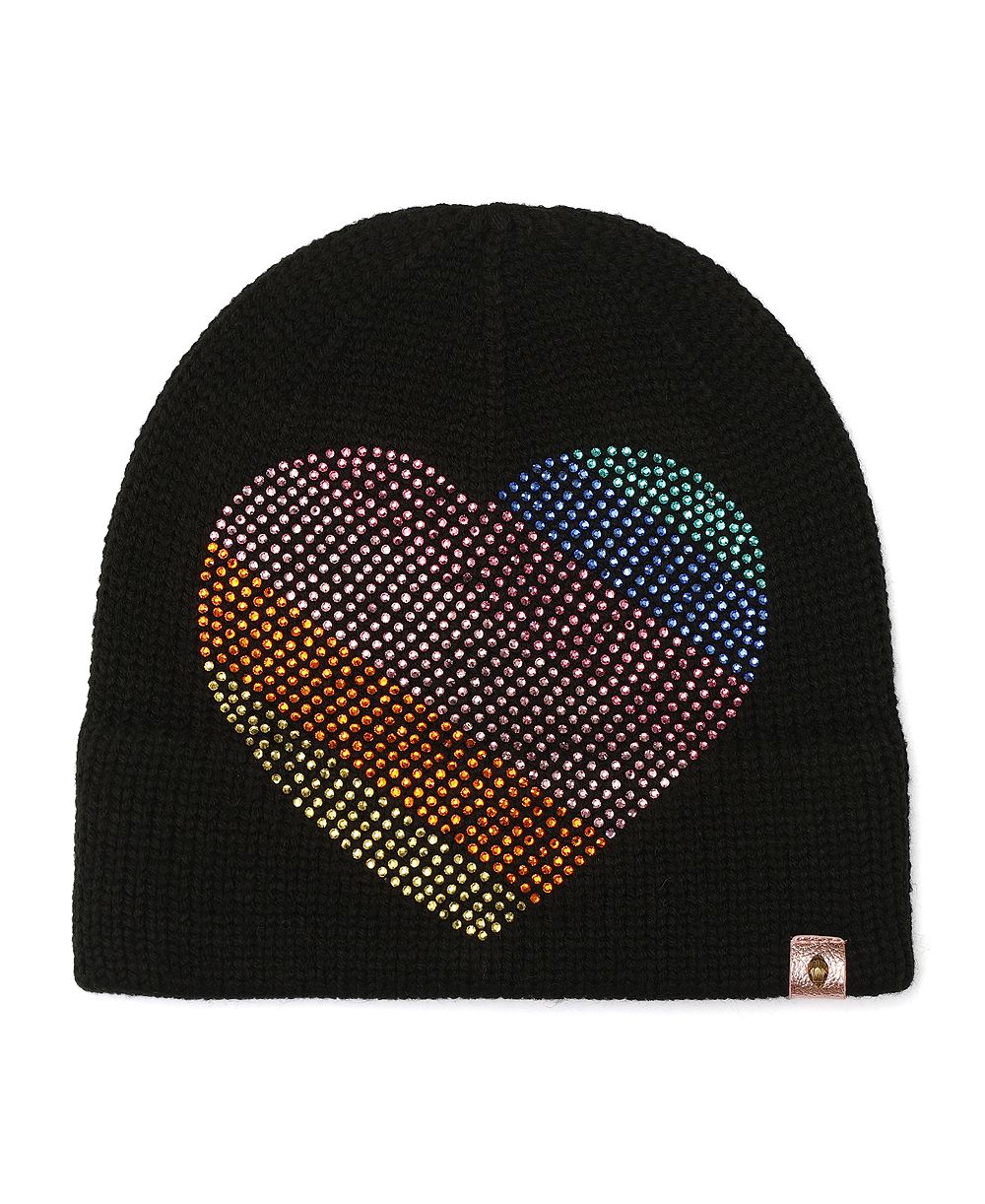 Kurt Geiger London Hotfix Rainbow Heart Knit Beanie