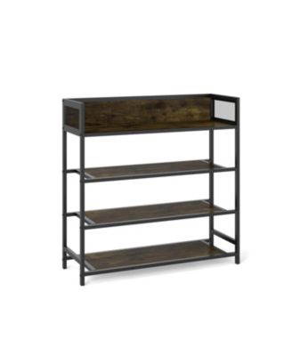 Slickblue 4-Tier Shoe Organizer Shelf with Metal Frame for Bedroom or Hallway