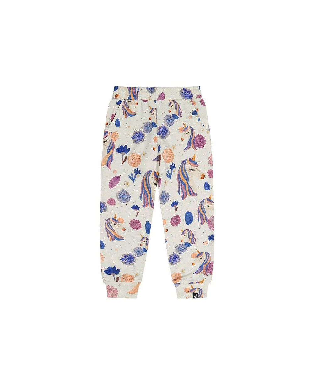 Детские спортивные штаны Deux par Deux для девочек 2T-5T с принтом единорога