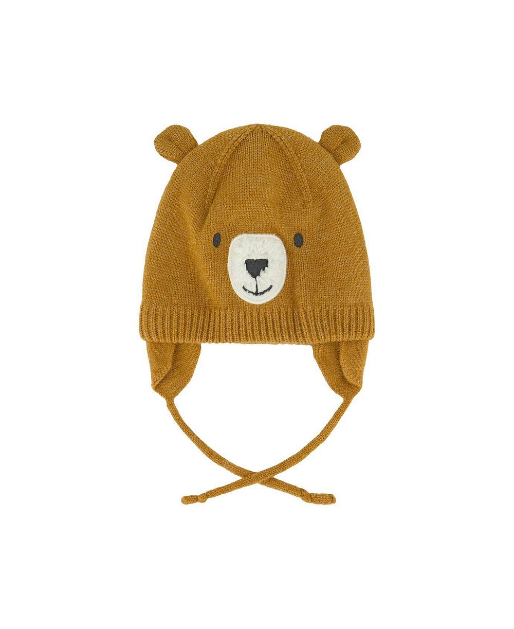Deux par Deux Детская зимняя вязаная шапка с ушками Bear Unisex (3M - 24M)