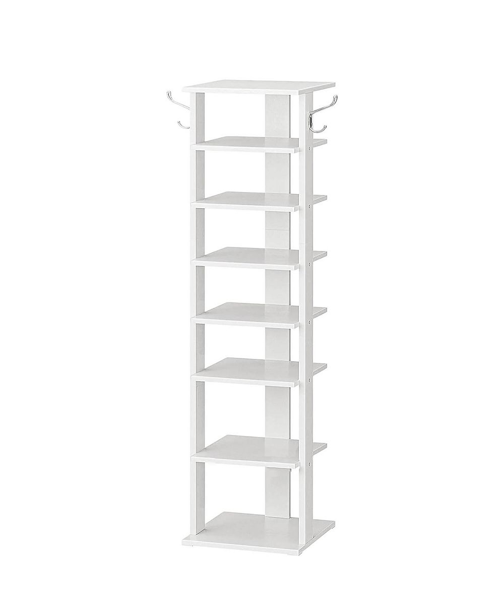 Slickblue 8-Tier Vertical Wooden Shoe Organizer Rack
