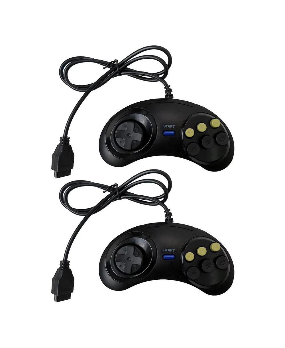 ECHTPeak 2-peaces Game Controller, 6-Button Arcade Pad, Ergonomic Design Game Controller, For SEGA Genesis